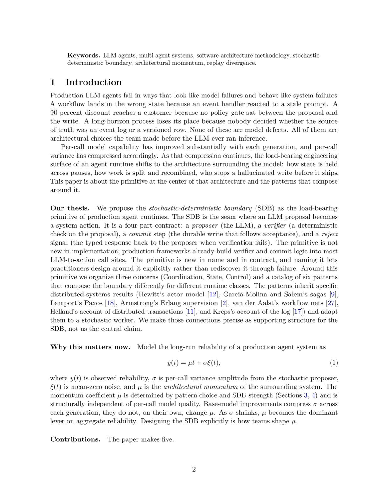 A Methodology for Selecting and Composing Runtime Architecture Patterns for Production LLM Agents