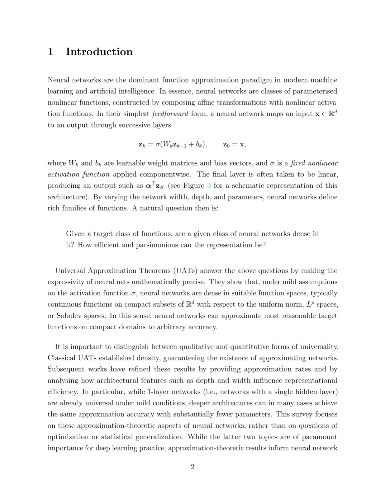 Approximation Theory for Neural Networks: Old and New