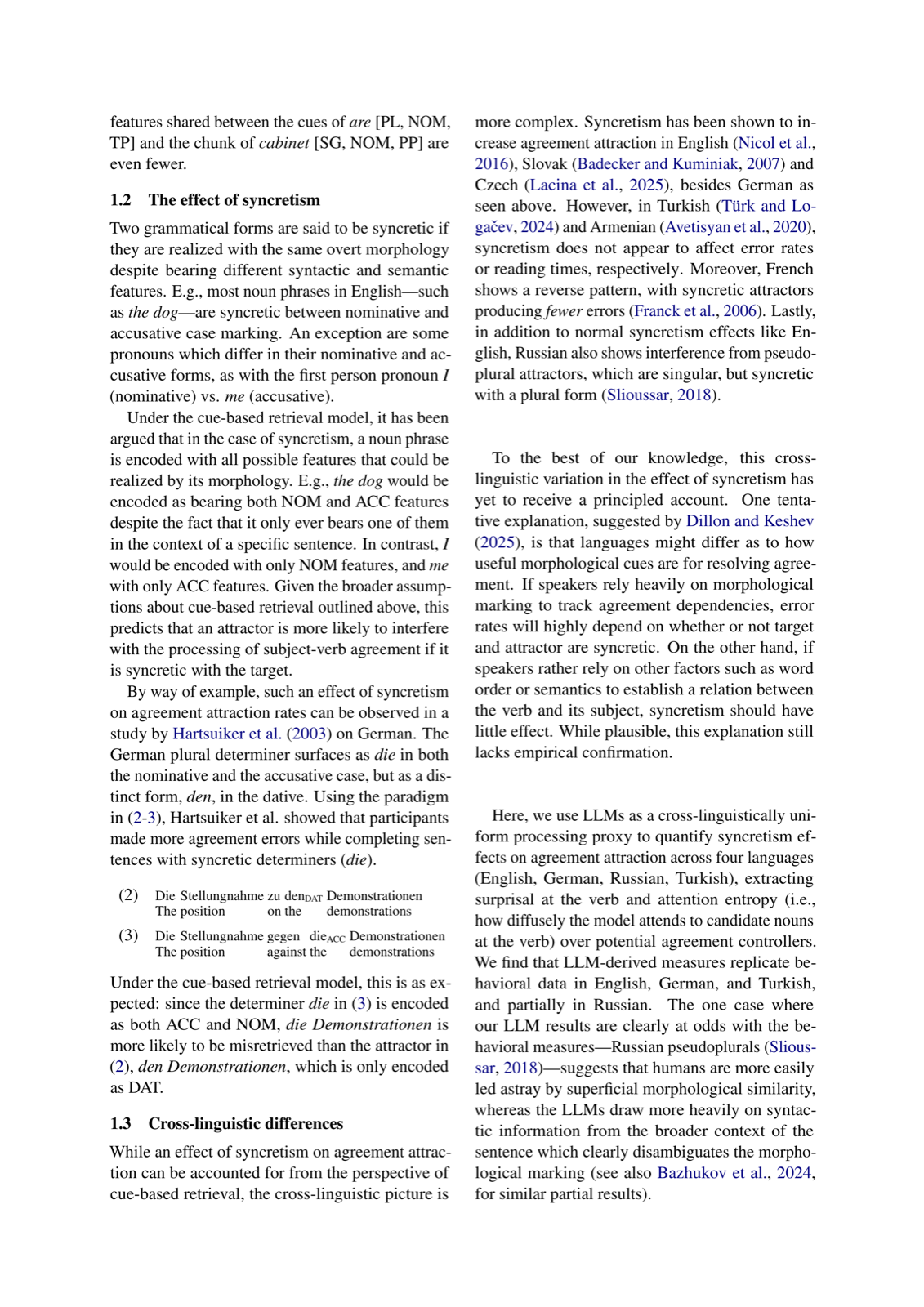 Quantifying the cross-linguistic effects of syncretism on agreement attraction