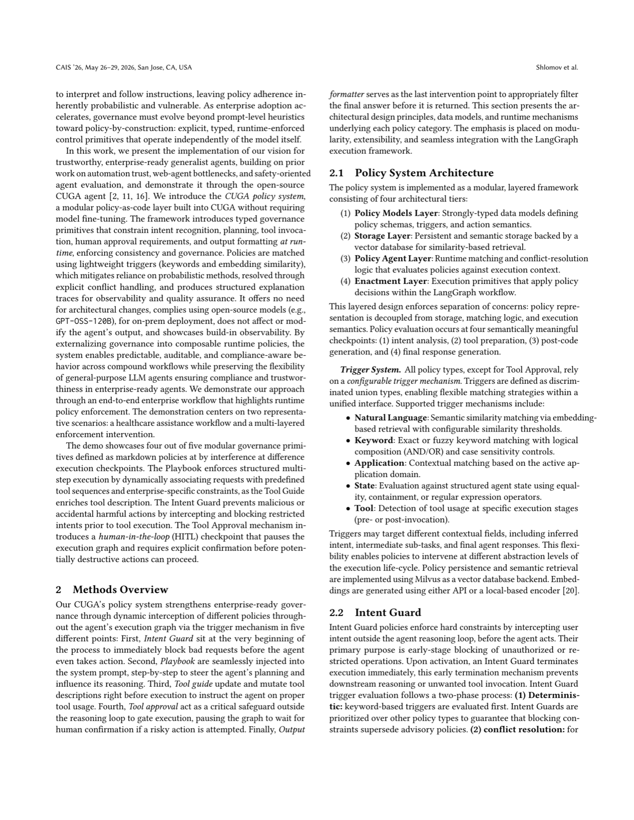 Governance by Construction for Generalist Agents
