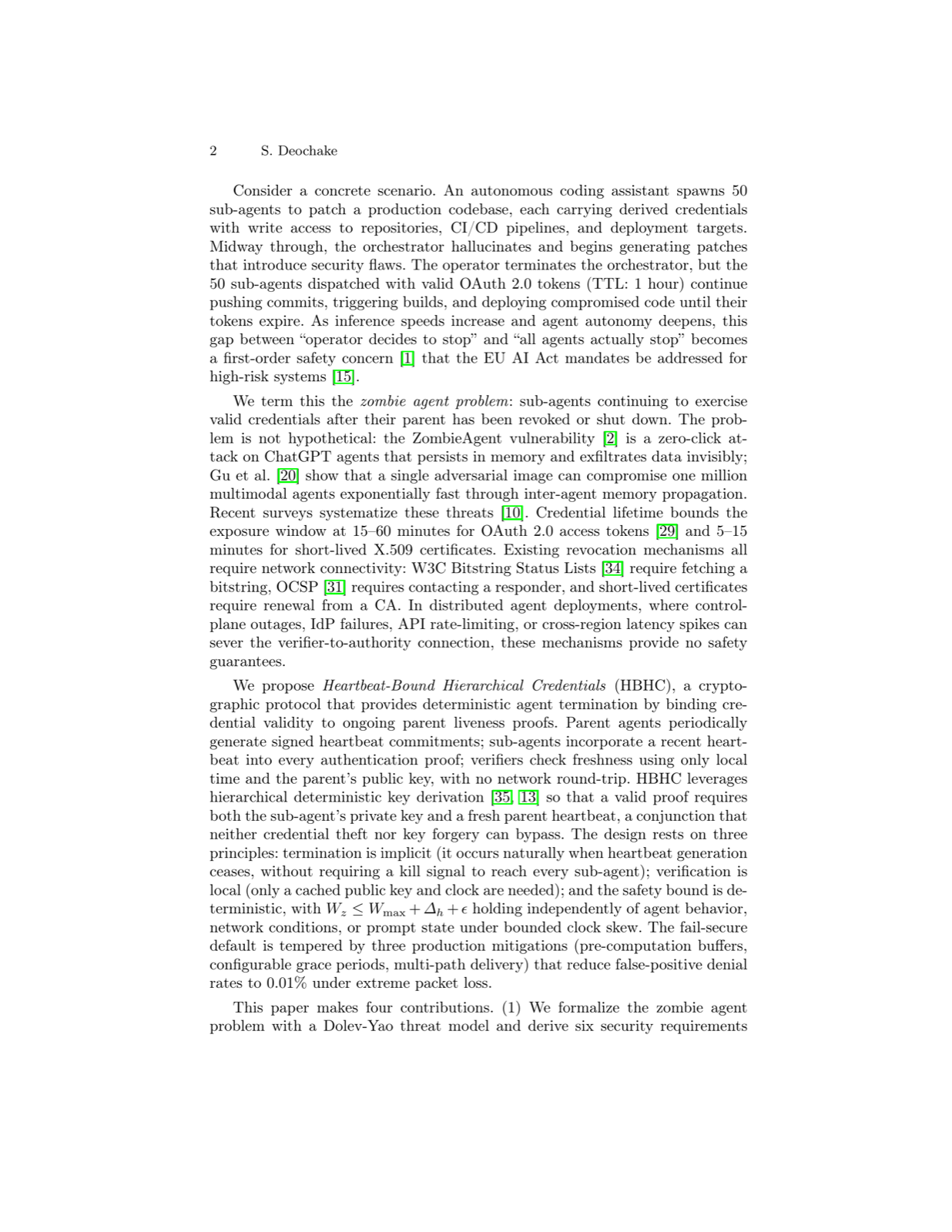 Heartbeat-Bound Hierarchical Credentials: Cryptographic Revocation for AI Agent Swarms