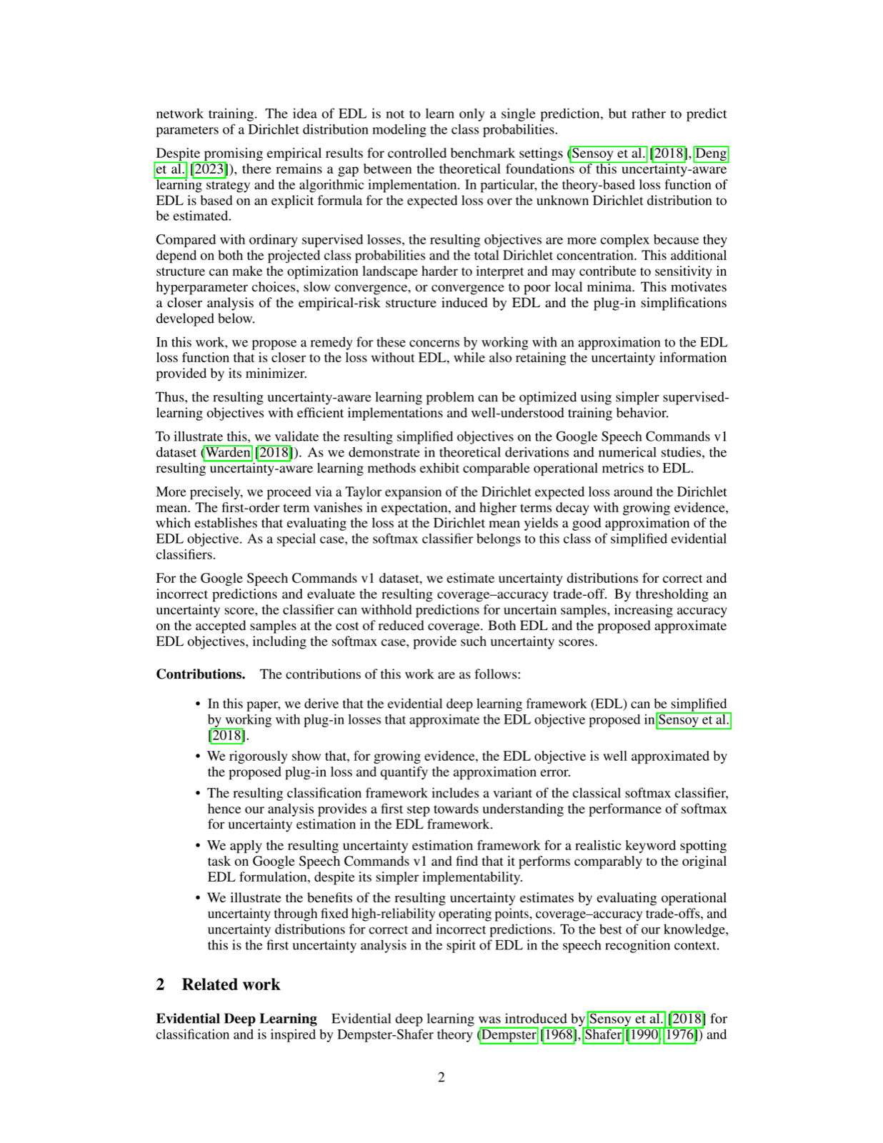 Plug-in Losses for Evidential Deep Learning: A Simplified Framework for Uncertainty Estimation that Includes the Softmax Classifier