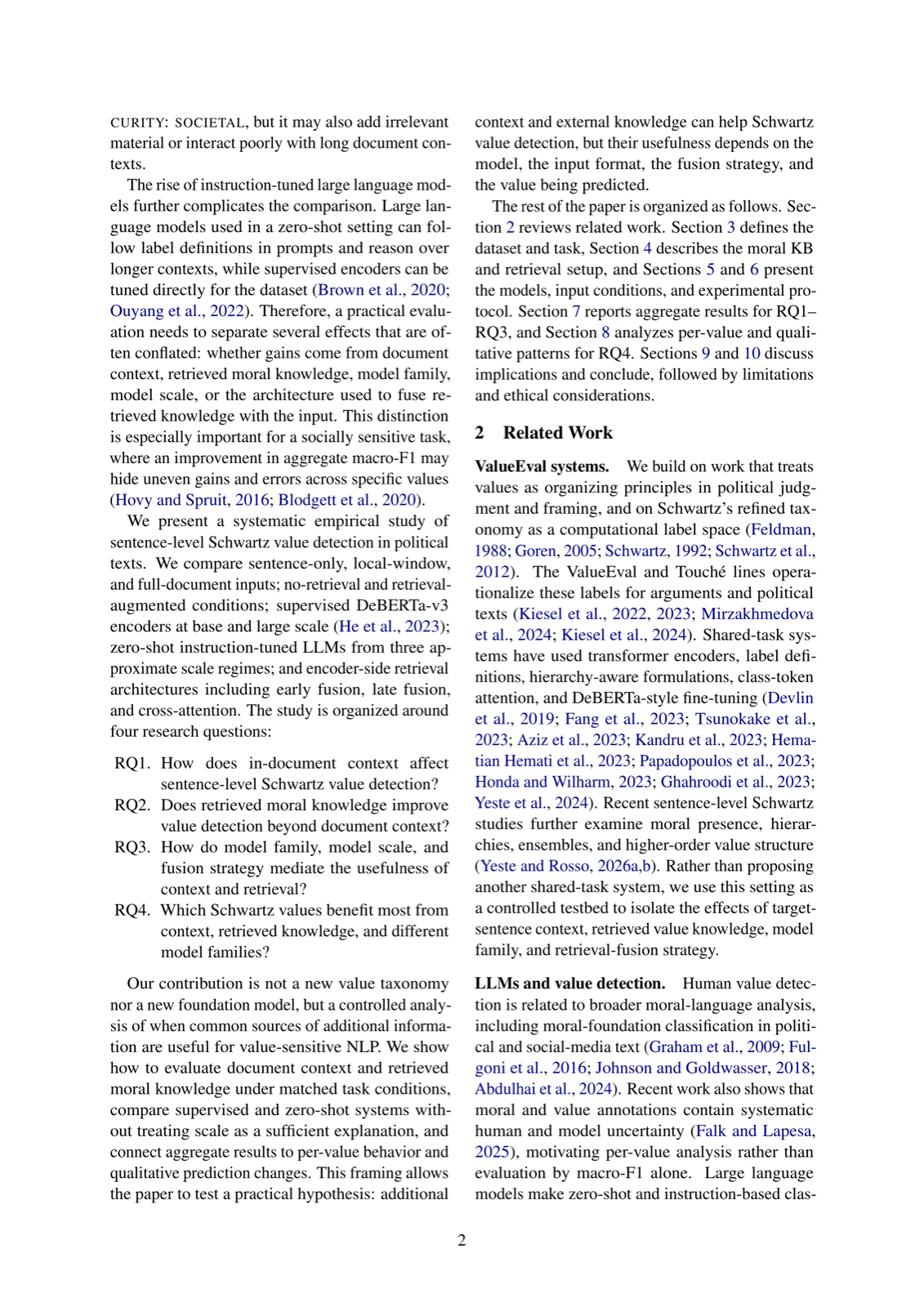 More Context, Larger Models, or Moral Knowledge? A Systematic Study of Schwartz Value Detection in Political Texts