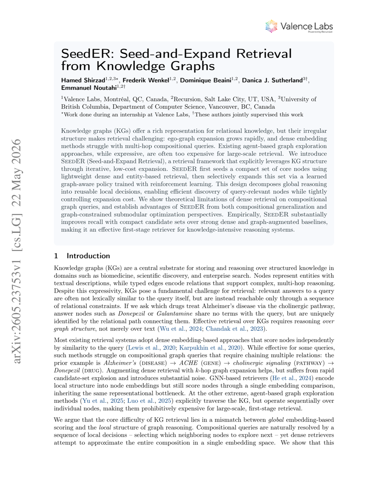 SeedER: Seed-and-Expand Retrieval from Knowledge Graphs