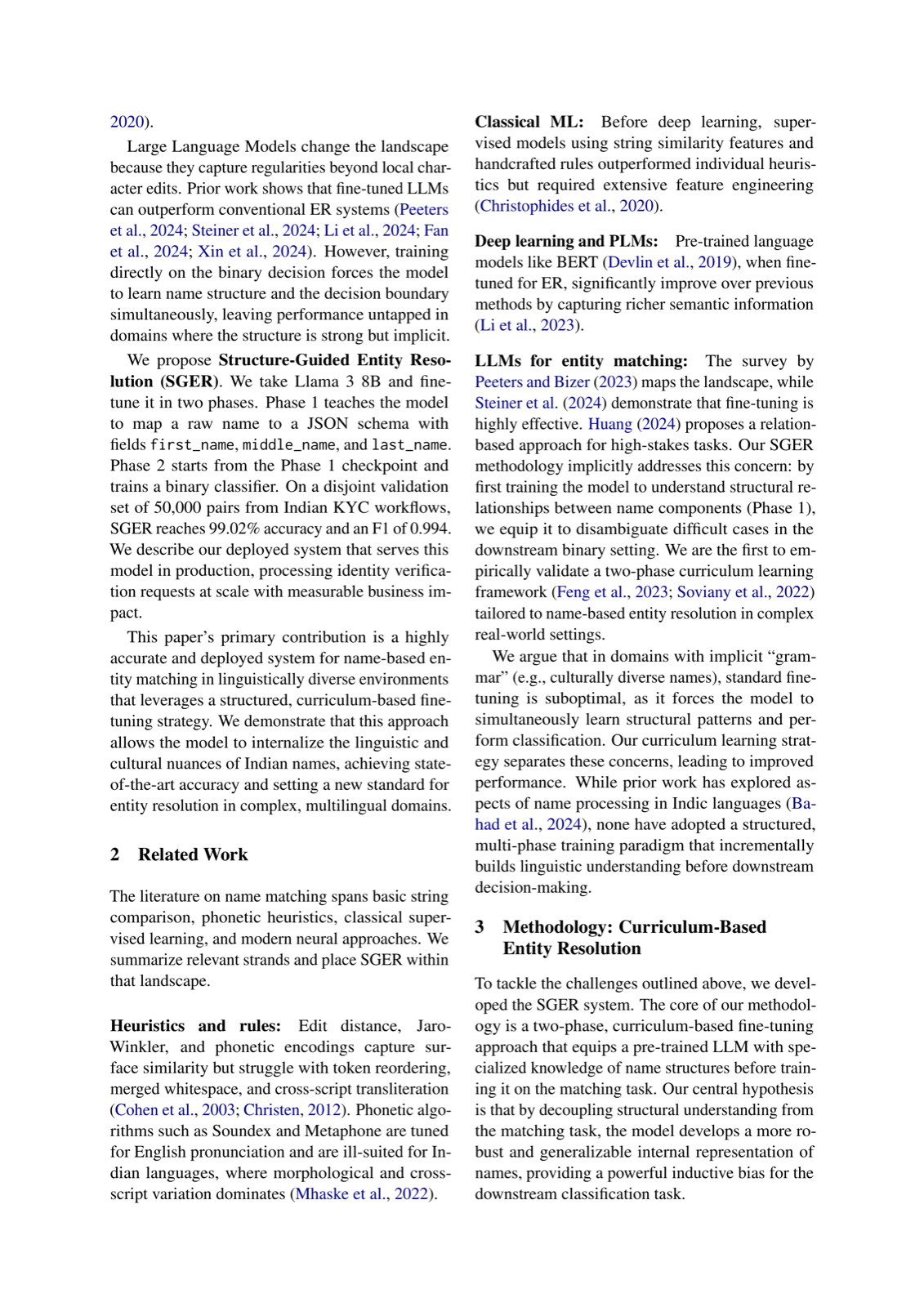 Structure-Guided Entity Resolution: Fine-Tuning LLMs for Robust Name Matching in Complex Linguistic Contexts