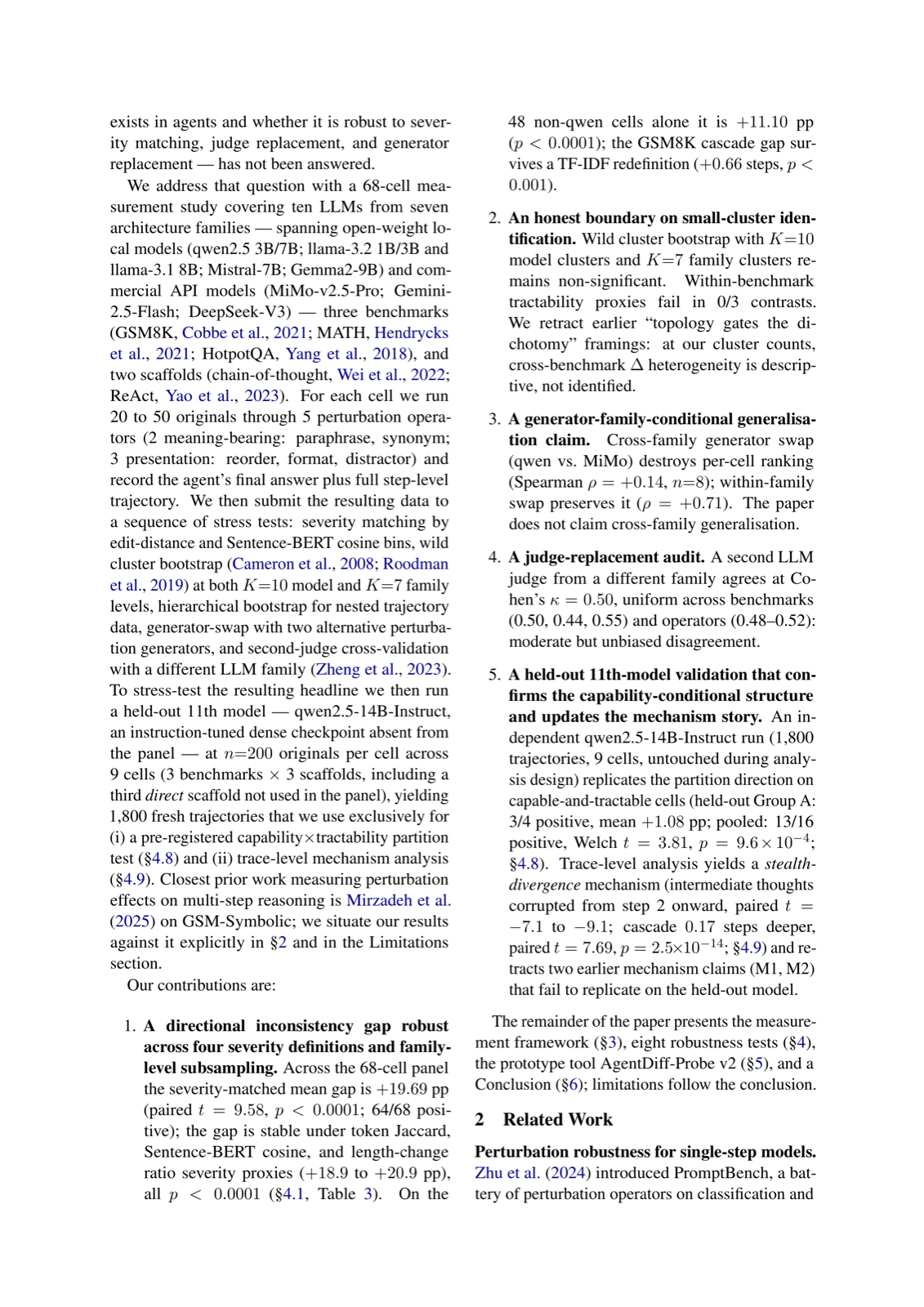When Do LLM Agents Treat Surface Noise Differently from Semantic Noise? A 68-Cell Measurement Study with a Held-Out Trace-Level Validation