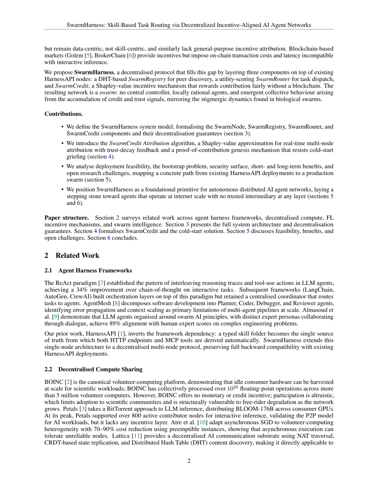 SwarmHarness: Skill-Based Task Routing via Decentralized Incentive-Aligned AI Agent Networks