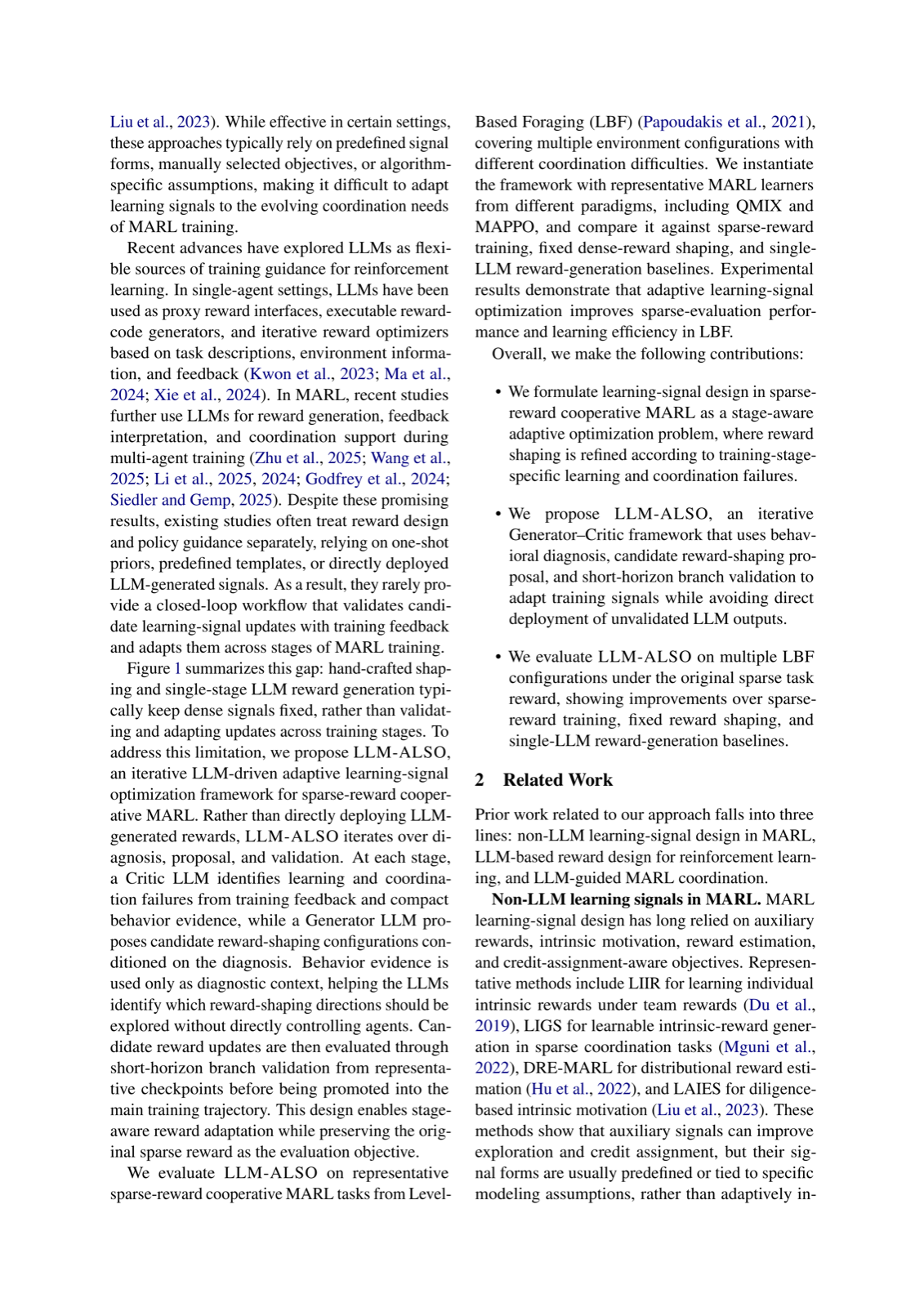 LLM-ALSO: LLM-Driven Adaptive Learning-Signal Optimization for Multi-Agent Reinforcement Learning