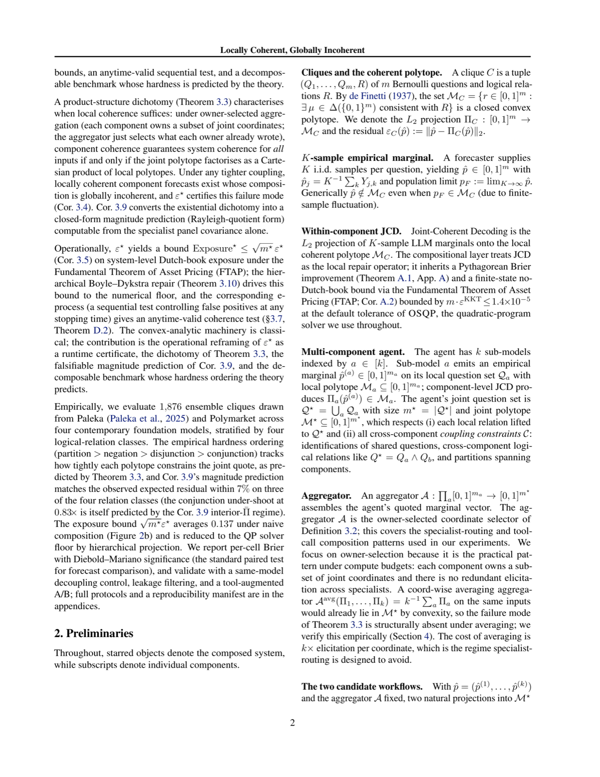 Locally Coherent, Globally Incoherent: Bounding Compositional Incoherence in Multi-Component LLM Agents