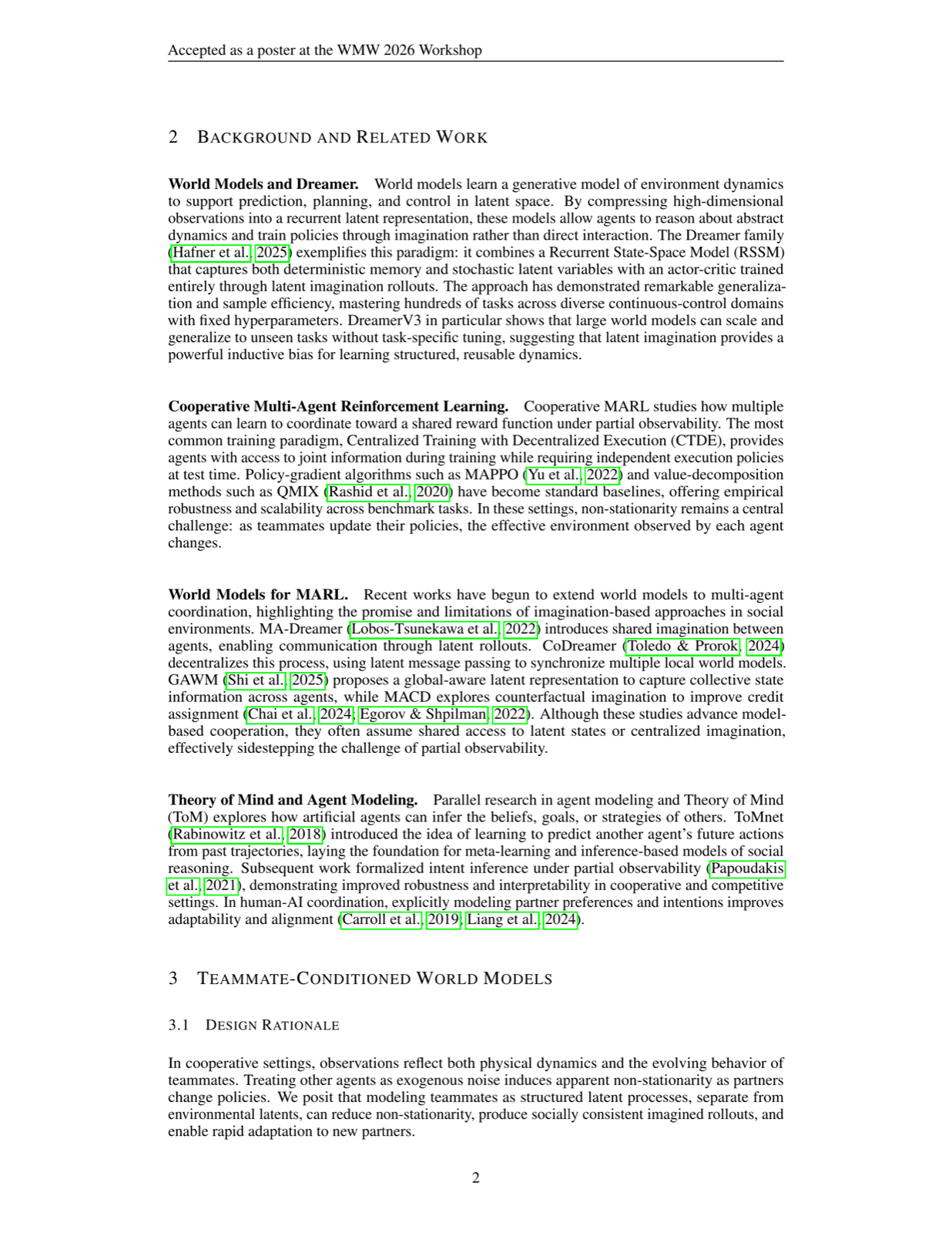Dreaming Of Others: Latent Teammate Modeling In World Models For Multi-Agent Reinforcement Learning