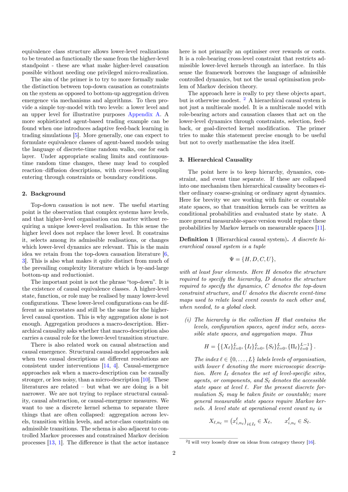 A Simple Hierarchical Causality Primer