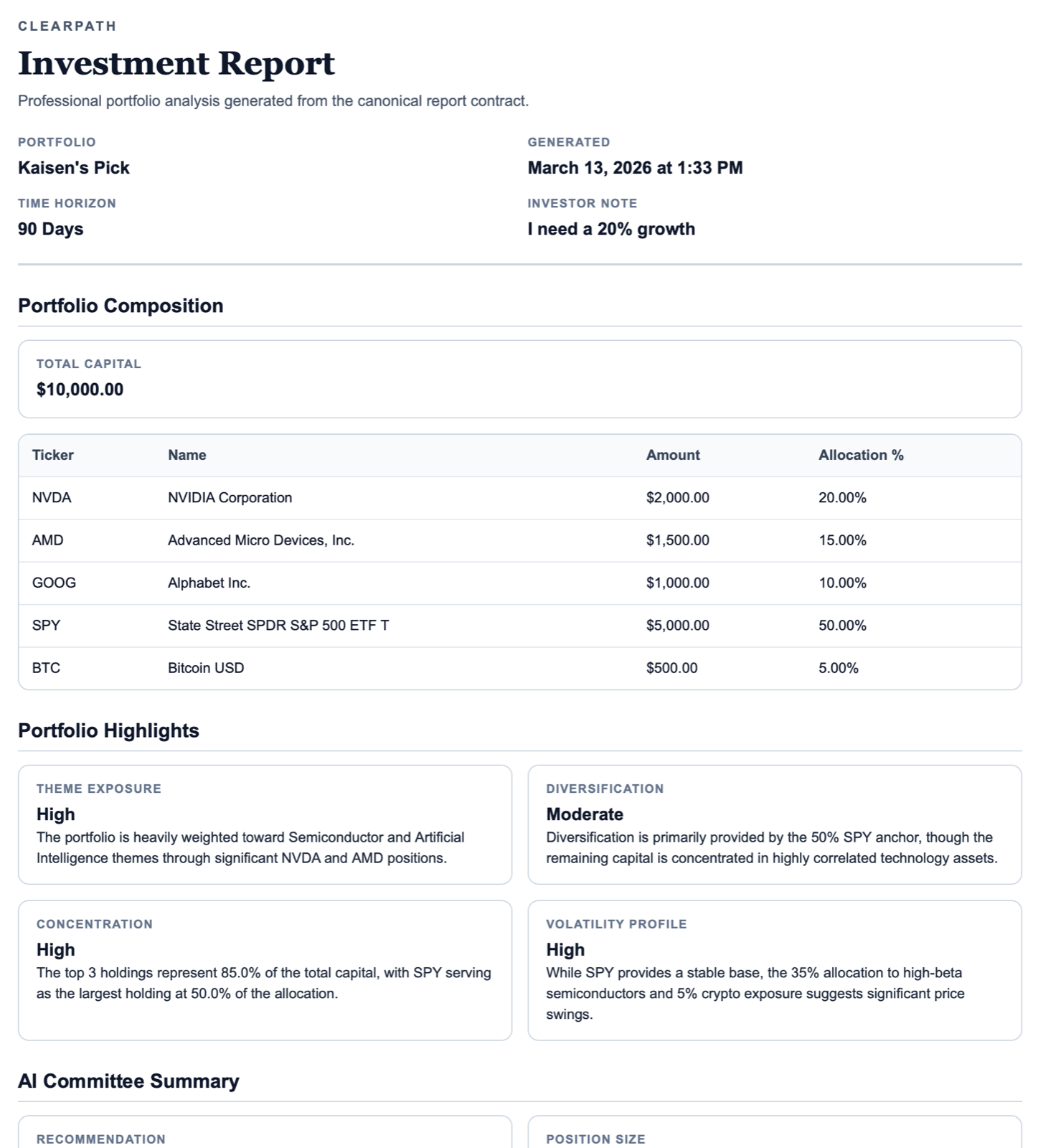 FinCom: A Financial Multi-Agent Demo with Disagree-or-Commit Deliberation