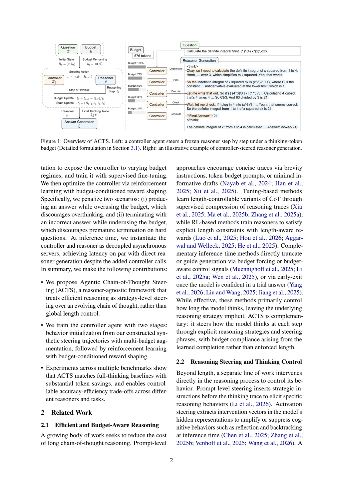 Agentic Chain-of-Thought Steering for Efficient and Controllable LLM Reasoning