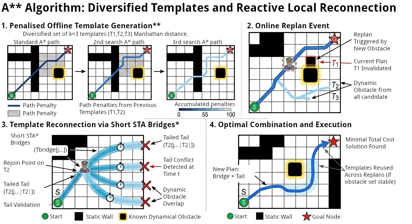 On dynamic multi-agent pathfinding methods: review, simulations and modifications
