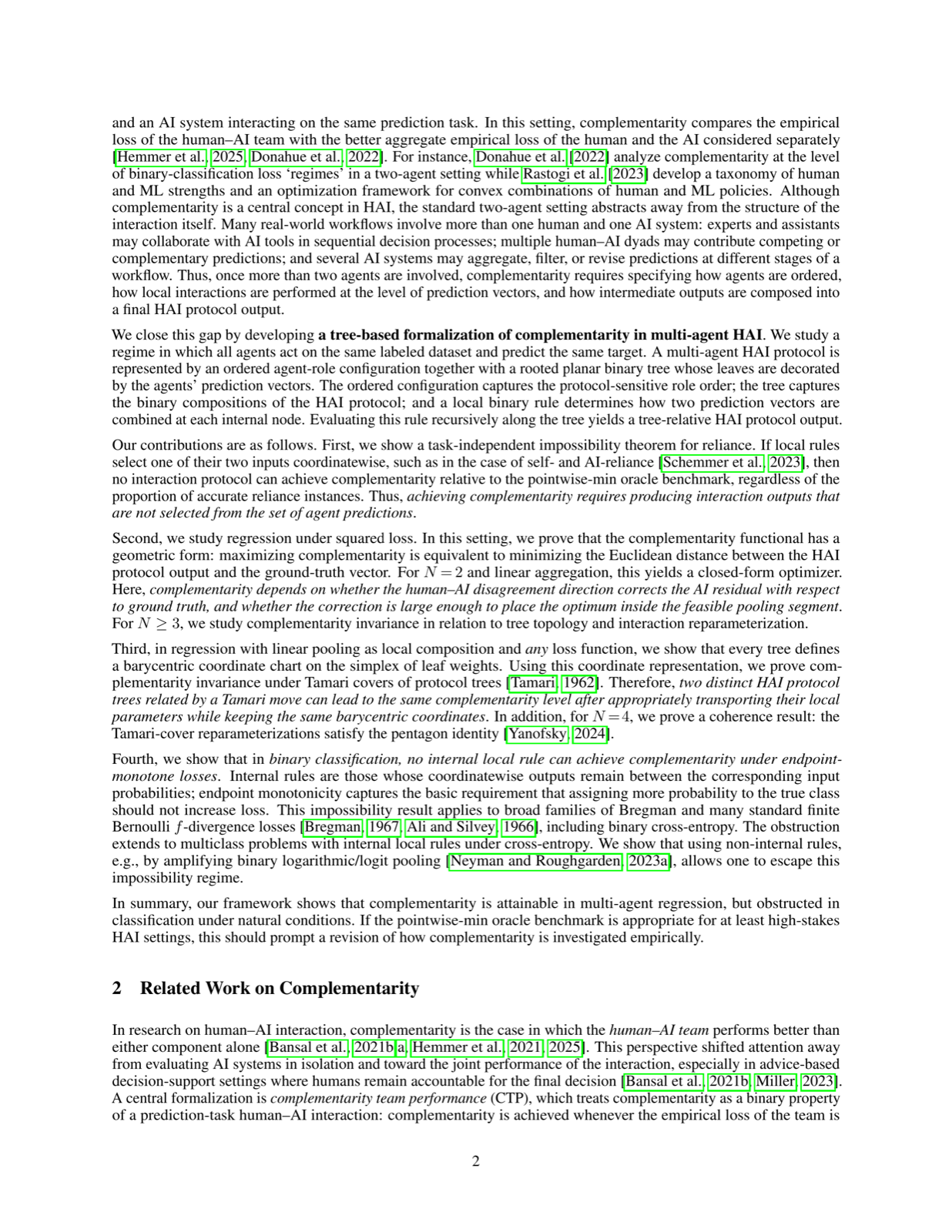 Tree-Based Formalization of Multi-Agent Complementarity in Human-AI Interactions