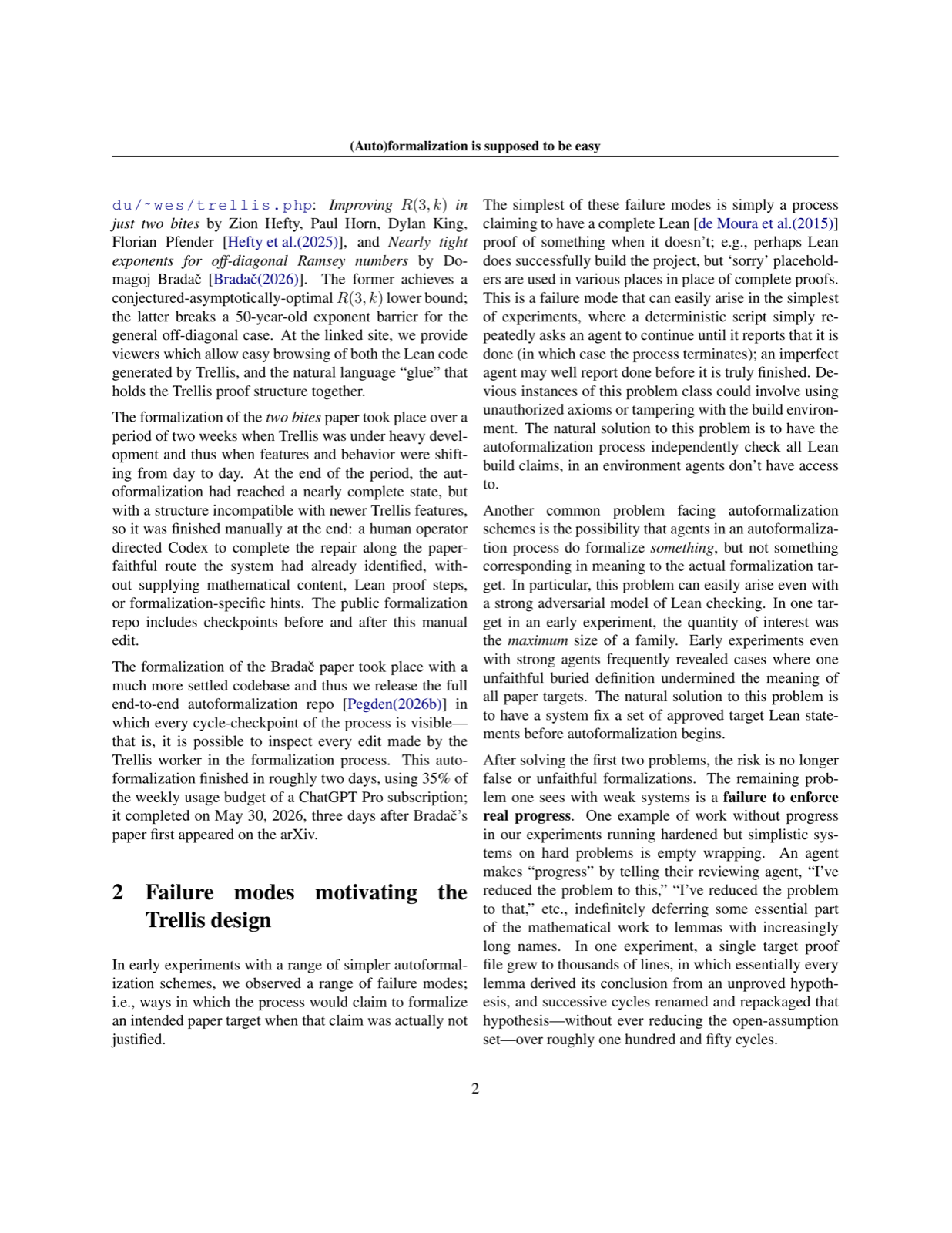 (Auto)formalization is supposed to be easy: Trellis process semantics for spelling out rigorous proofs