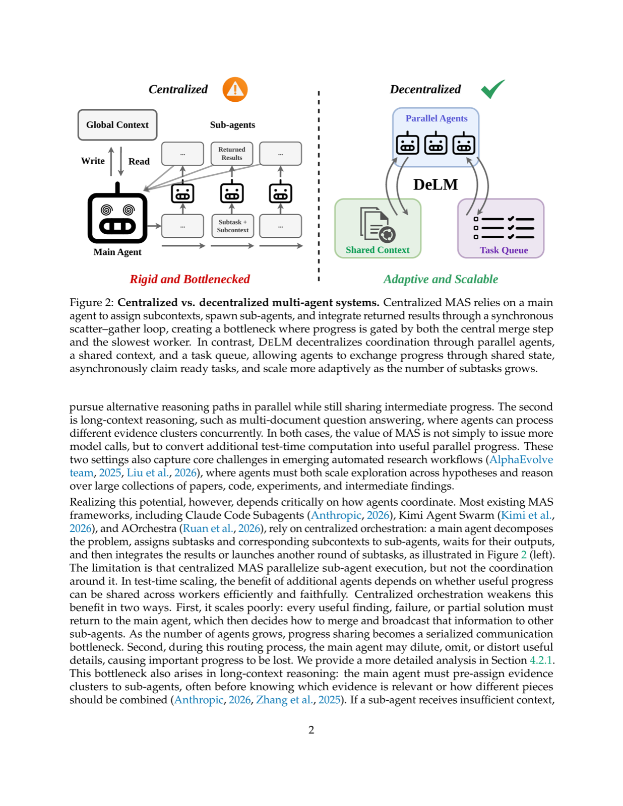 Decentralized Multi-Agent Systems with Shared Context