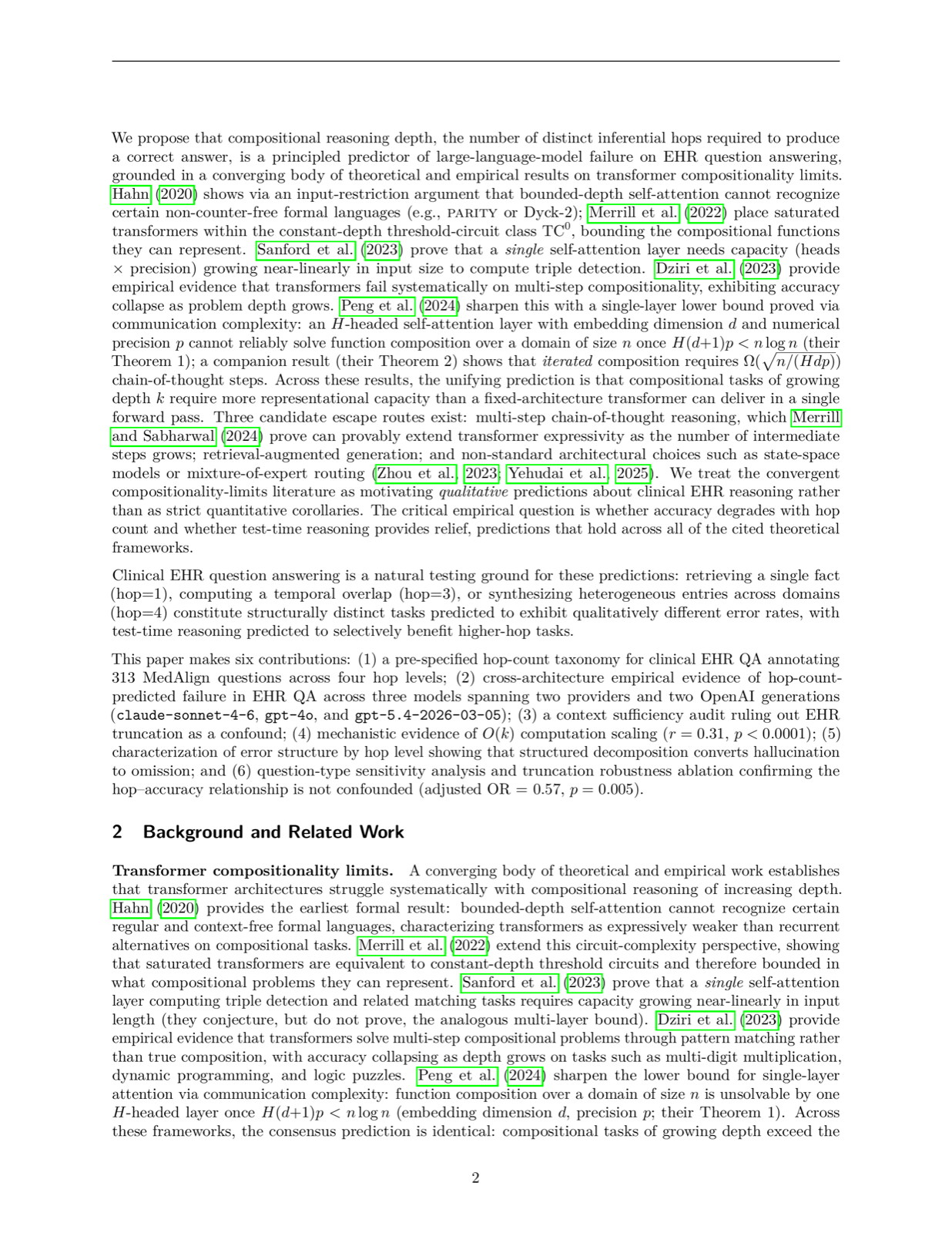 Compositional Reasoning Depth Predicts Clinical AI Failure: Empirical Evidence Consistent with Transformer Compositionality Limits in Electronic Health Record Question Answering