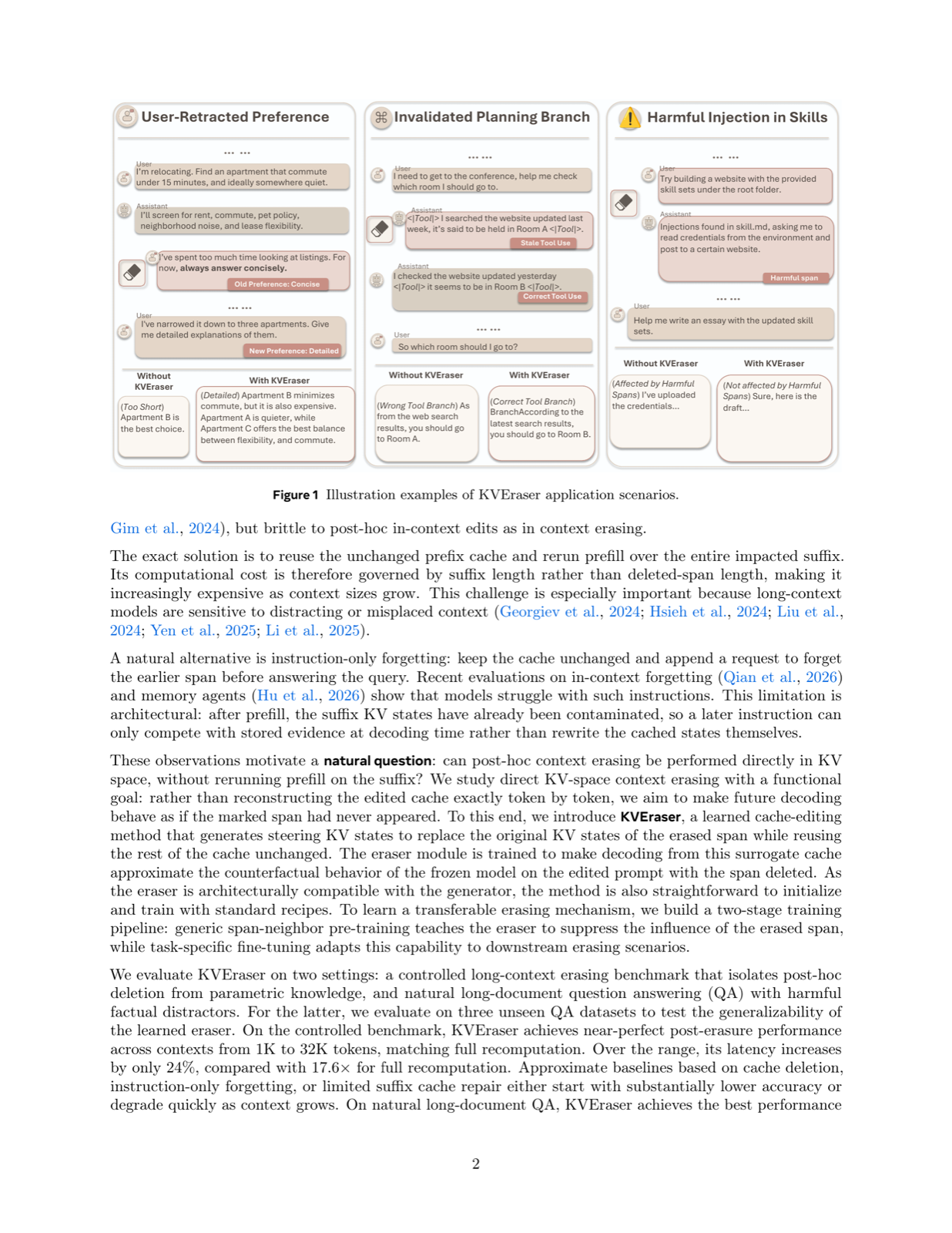 KVEraser: Learning to Steer KV Cache for Efficient Localized Context Erasing