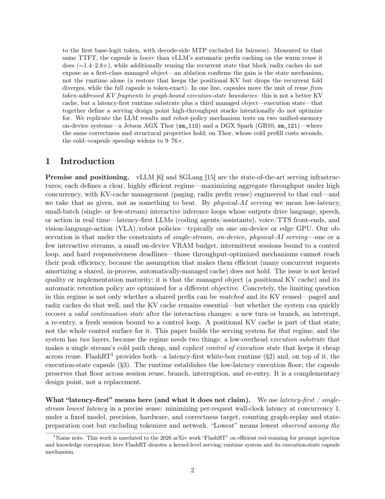 Execution-State Capsules: Graph-Bound Execution-State Checkpoint and Restore for Low-Latency, Small-Batch, On-Device Physical-AI Serving