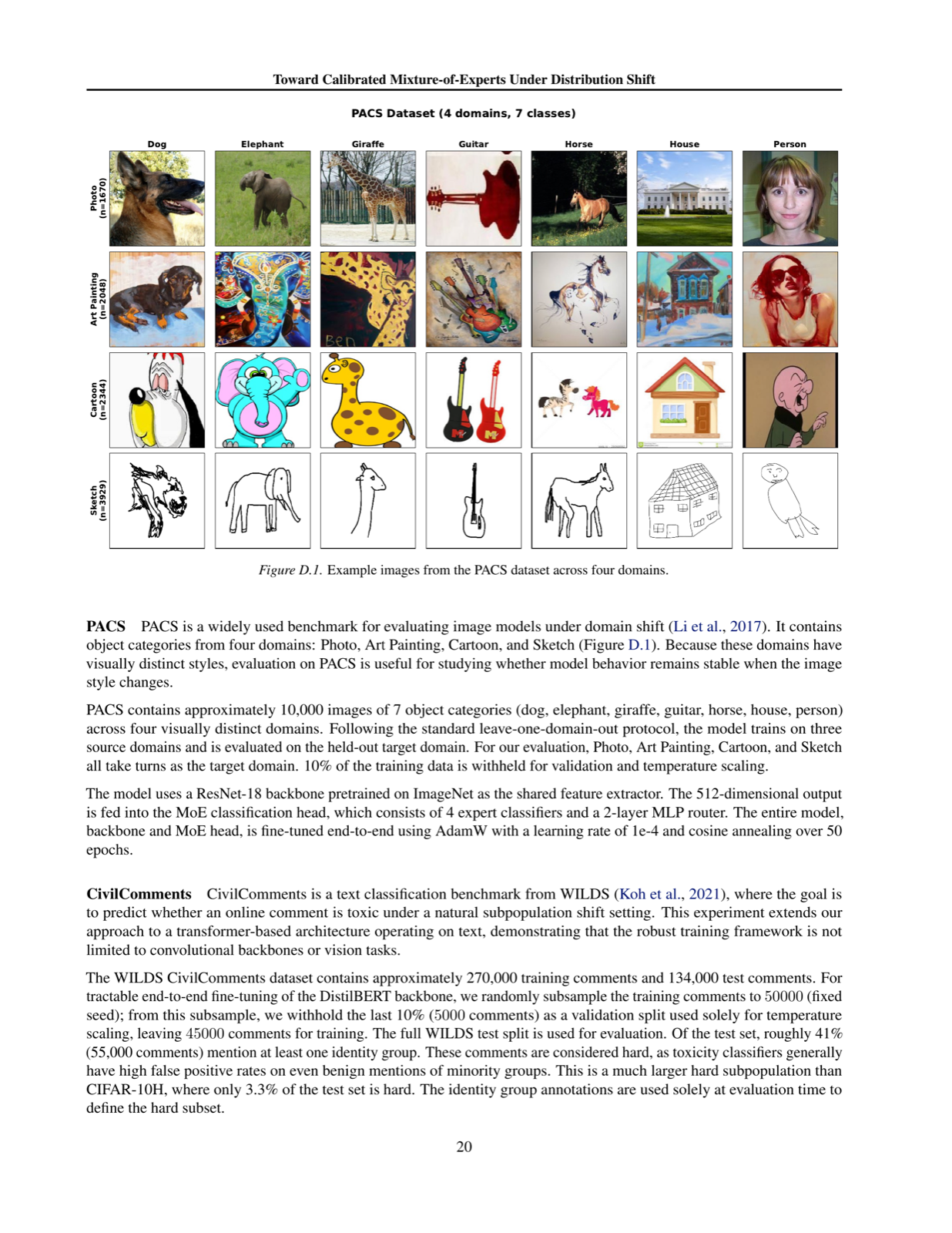 Toward Calibrated Mixture-of-Experts Under Distribution Shift
