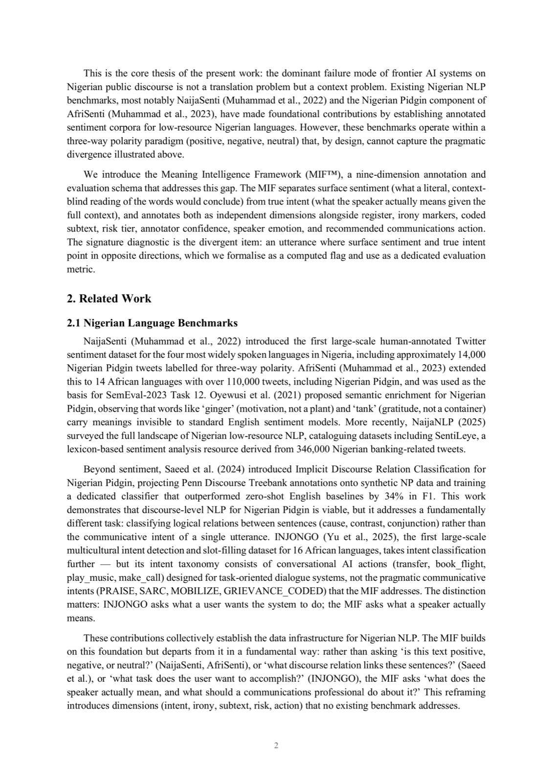 The Register Gap: A Meaning Intelligence Framework for Nigerian Public Discourse