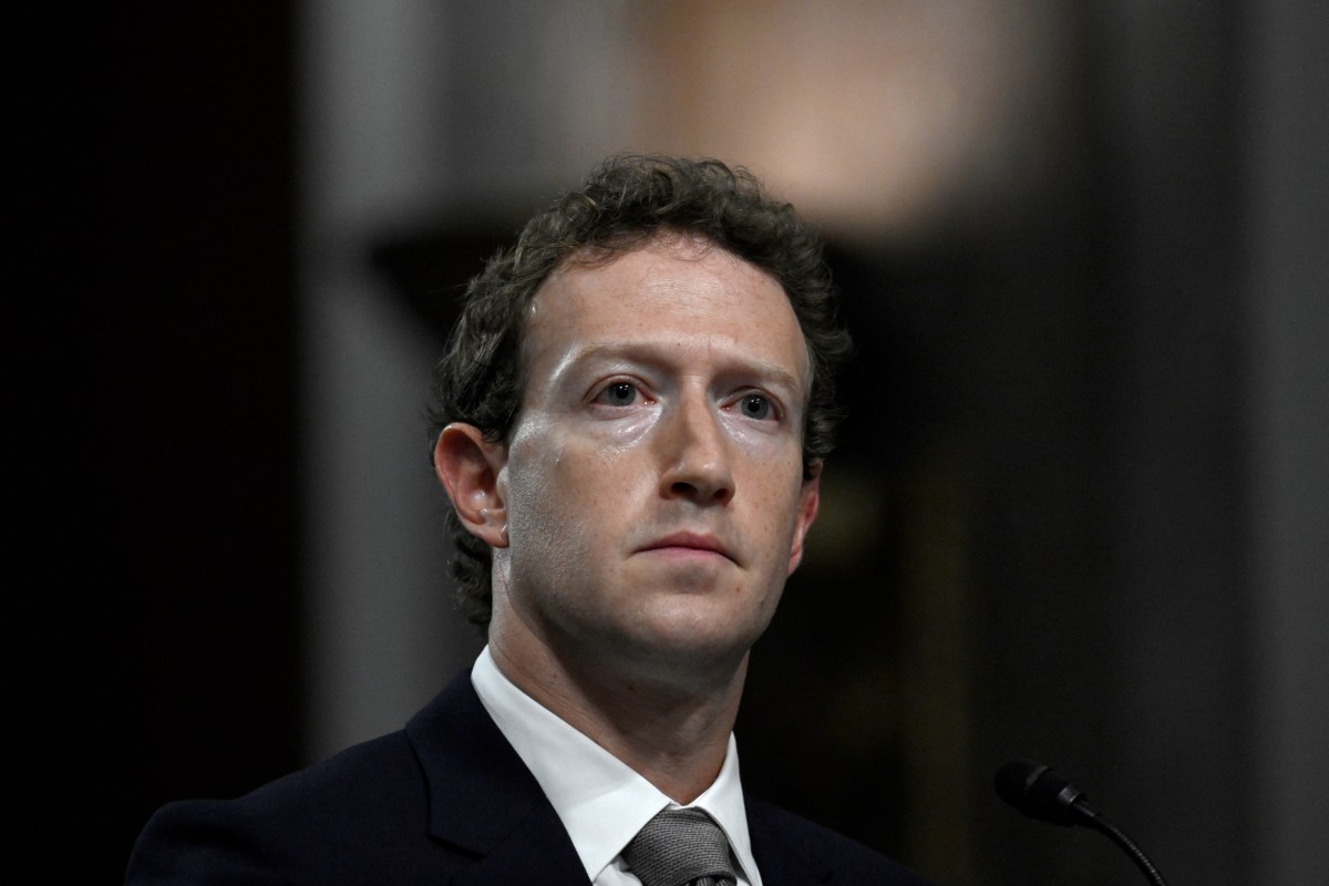 Mark Zuckerberg speaking at Meta internal meeting