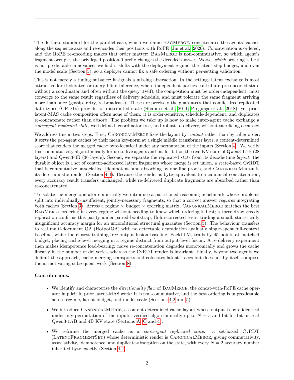Cache Merging as a Convergent Replicated State for Multi-Agent Latent Reasoning