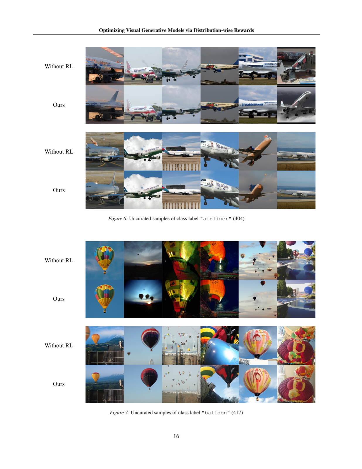 Optimizing Visual Generative Models via Distribution-wise Rewards